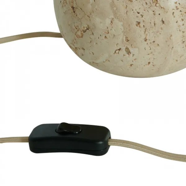 Pella Table Lamp Base Travertine