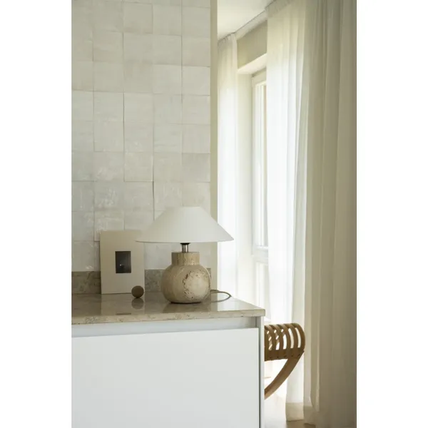Pella Table Lamp Base Travertine