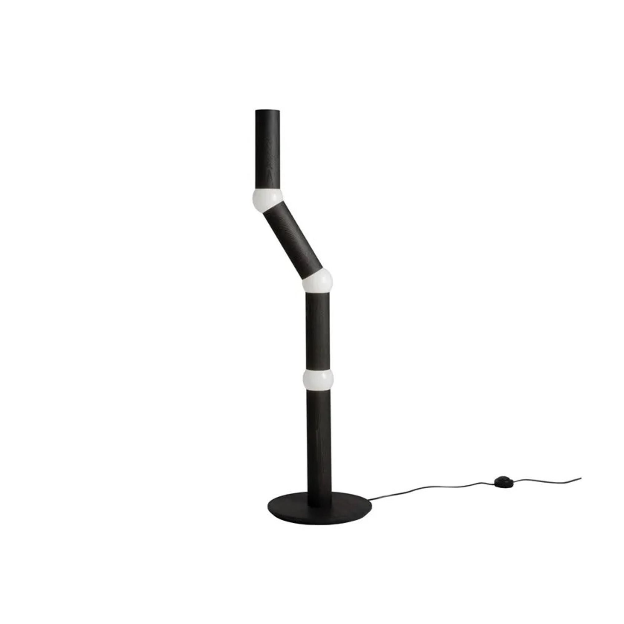 LIGHTBONE Golvlampa Svart Ek