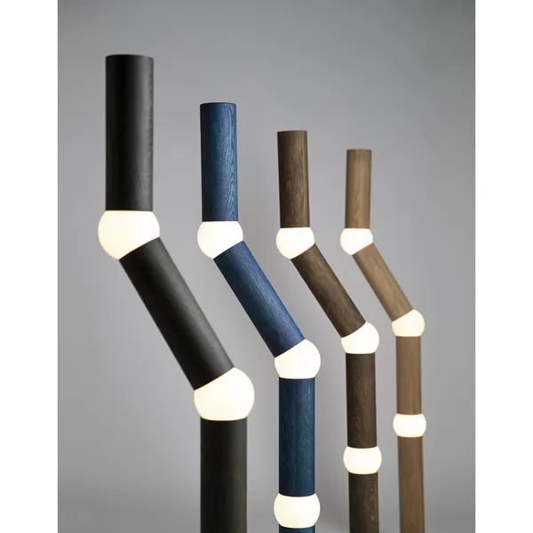 LIGHTBONE Floor Lamp Cobalt Blue Oak