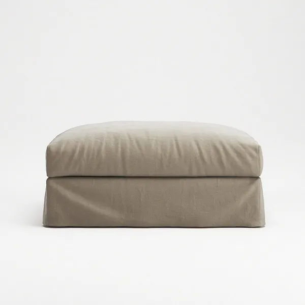 Le Grand Air Footstool Savage Linen