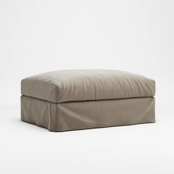 Le Grand Air Footstool Savage Linen