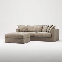 Le Grand Air Footstool Savage Linen