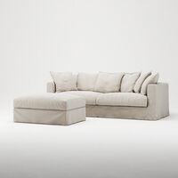 Le Grand Air Fußhocker Cremeweiß