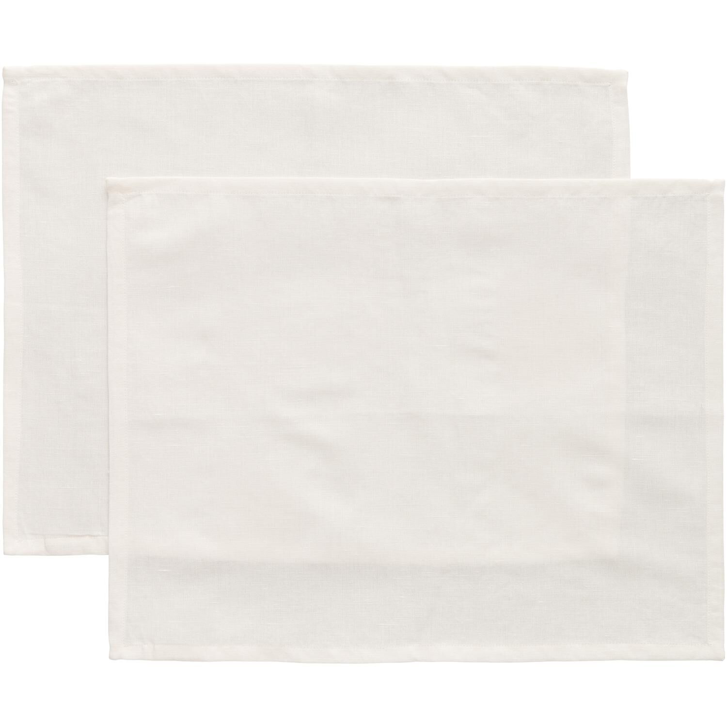Sienna Set de Table 35x45 Lot de 2 Blanc