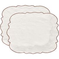 Gia Tischset 35x45 Set mit 2 Braun/Weiß