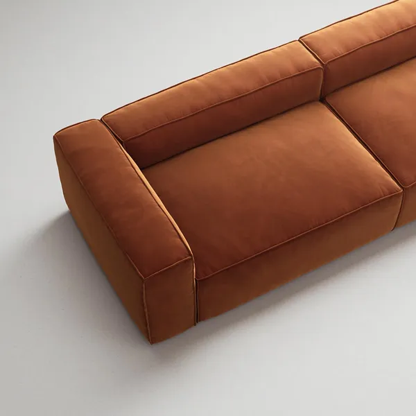 Grand 4-Seater Sofa Copper