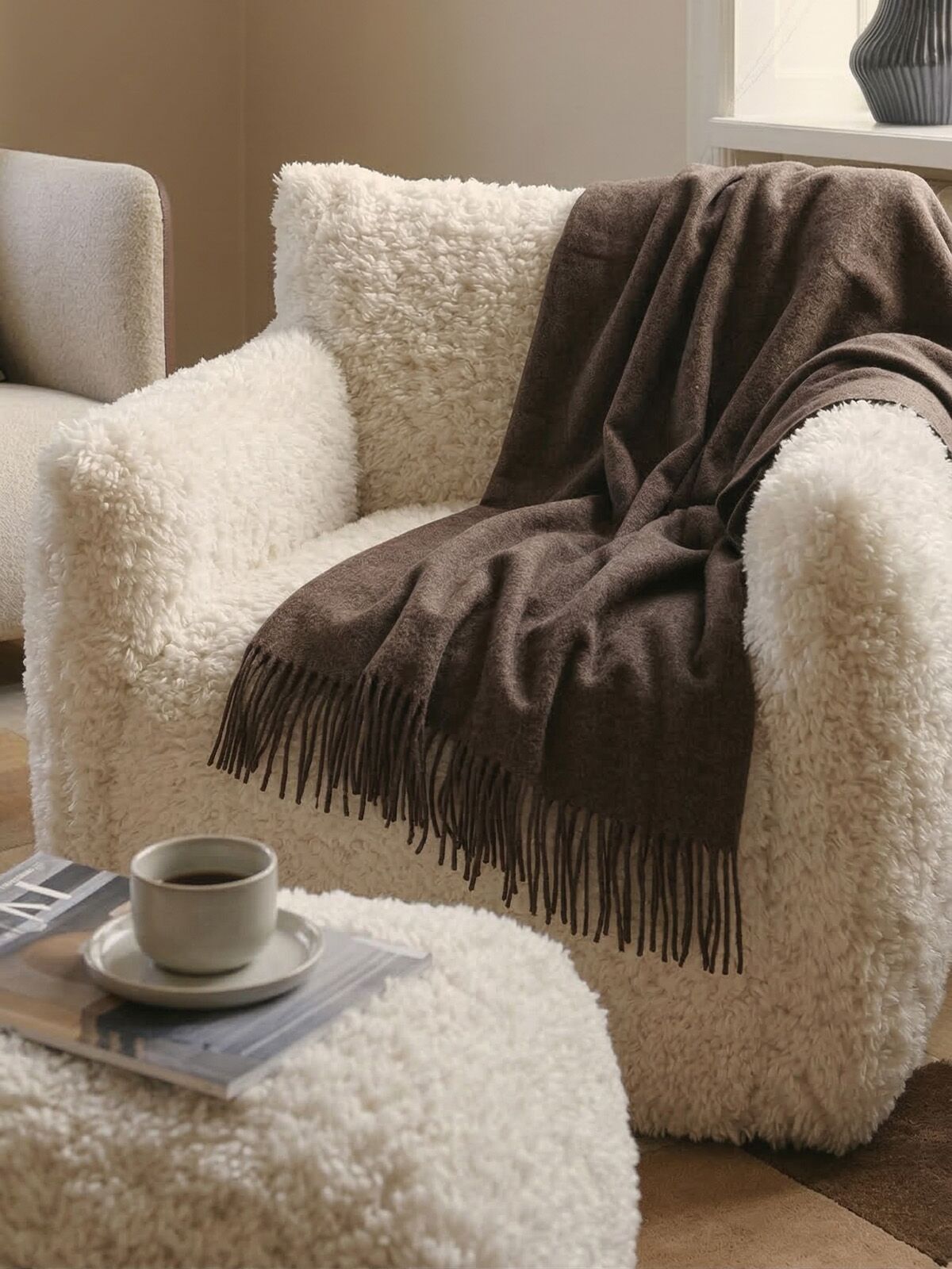 Desert Throw 130x180 Brown