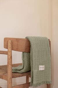 Crinkle Bedspread 130x170 Green