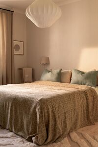 Crinkle Bedspread 130x170 Natural