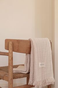 Crinkle Bedspread 130x170 Natural