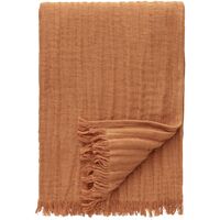 Crinkle Tagesdecke 130x170 Hellbraun