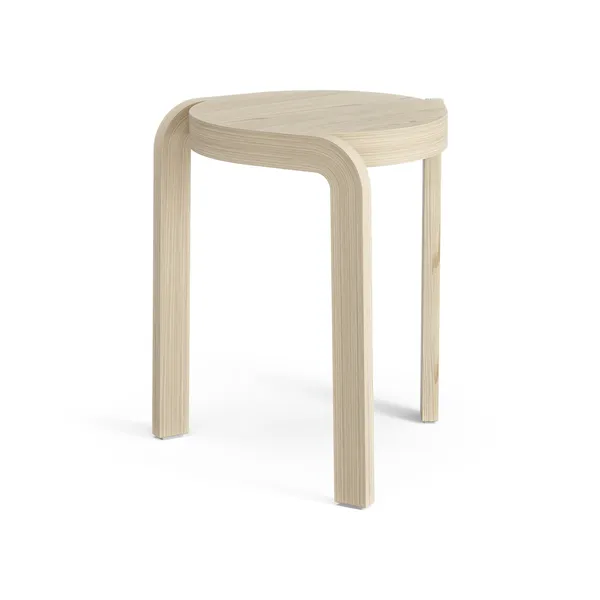 Spin Stool Clear Lacquered Ash