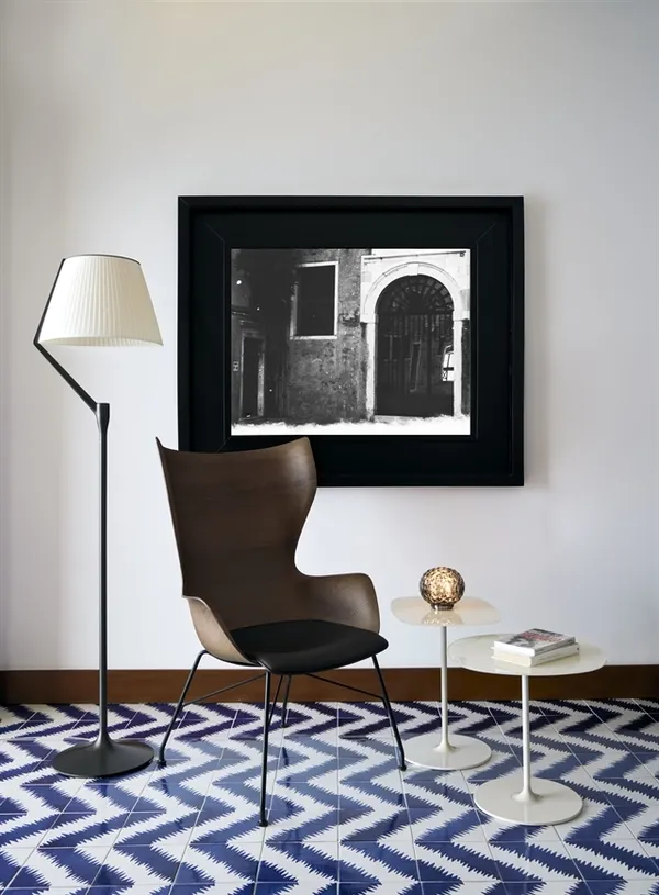 Angelo Stone Floor Lamp Copper