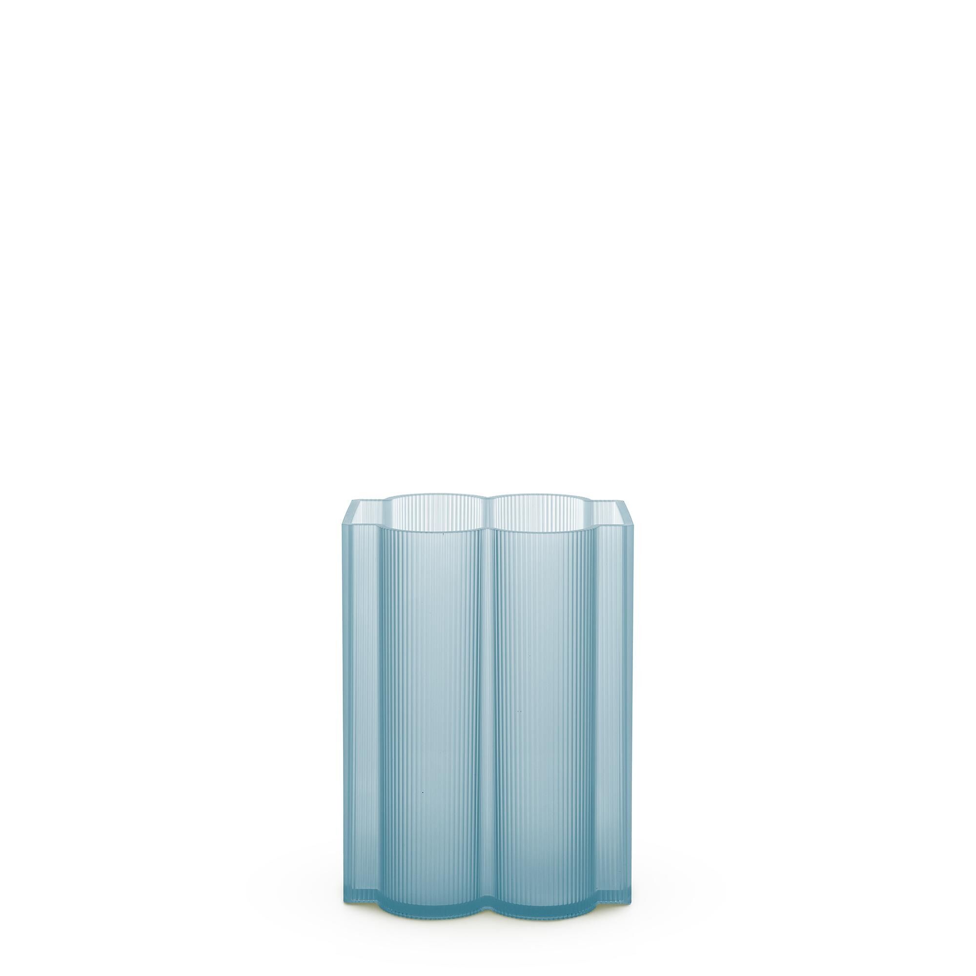 Okra Vase Lav Himmelblå