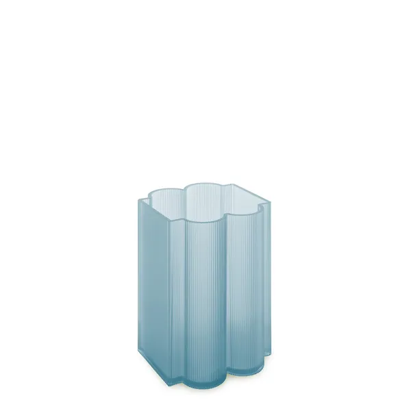 Okra Vase Low Sky Blue