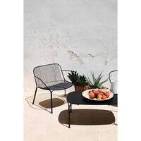 Hiray Outdoor Table Square H72 Black