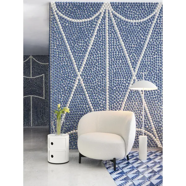 LUNAM CURLY Fauteuil Wit