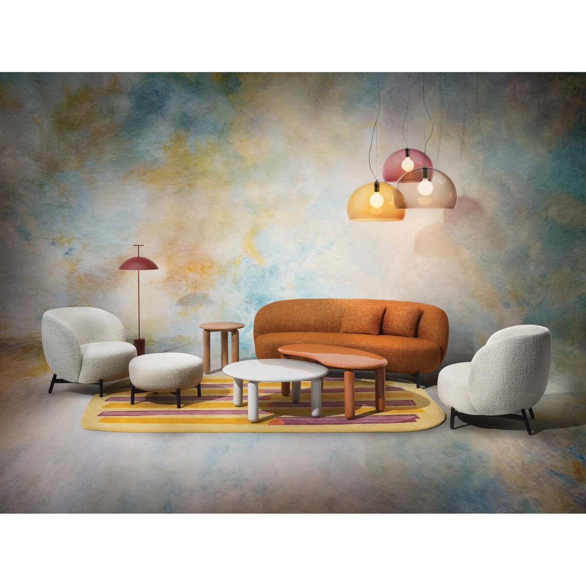 LUNAM CURLY Sofa White