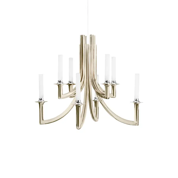 KHAN METAL Chandelier Polished Champagne