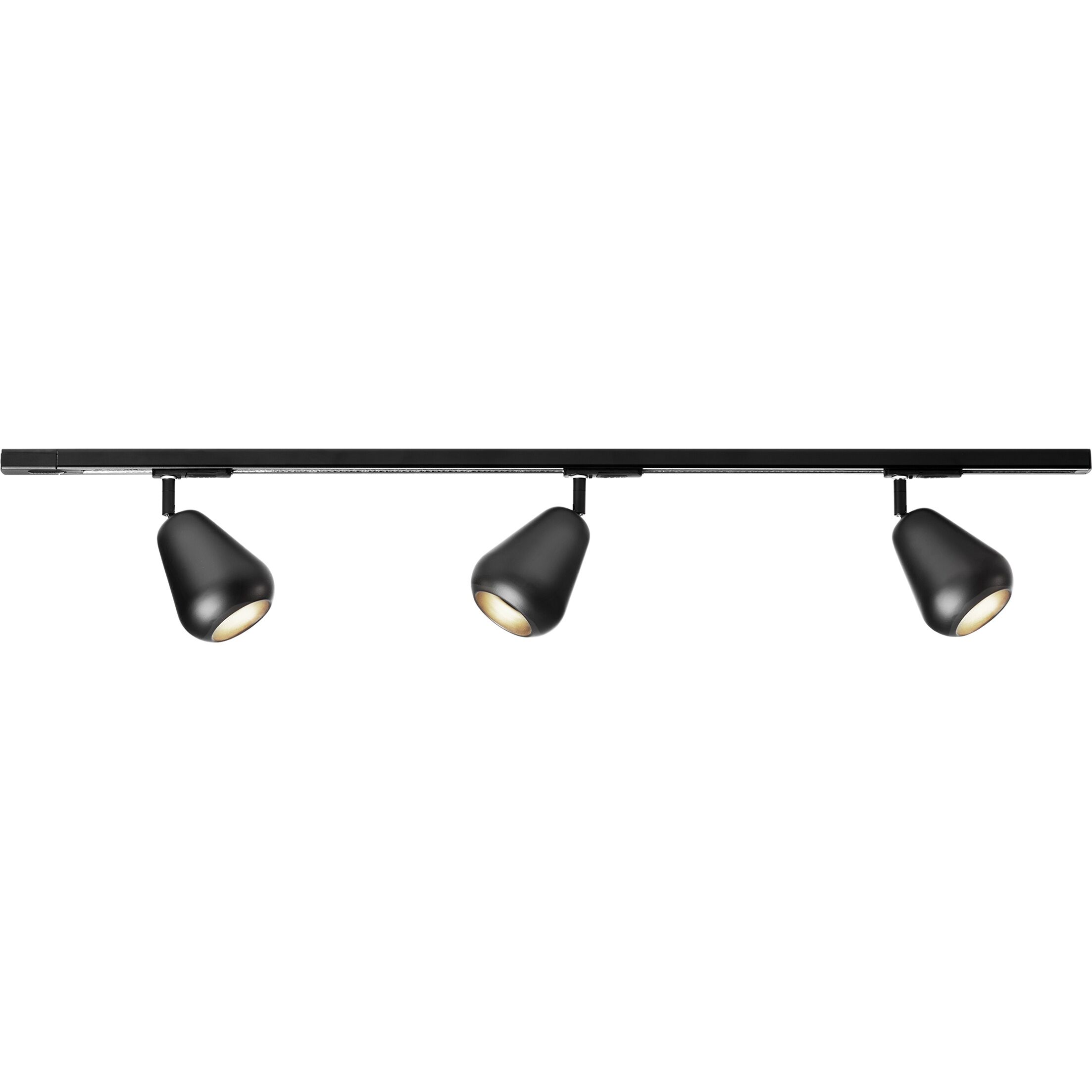 Anoli Spotskinne med Lamper 3 Deler Sort