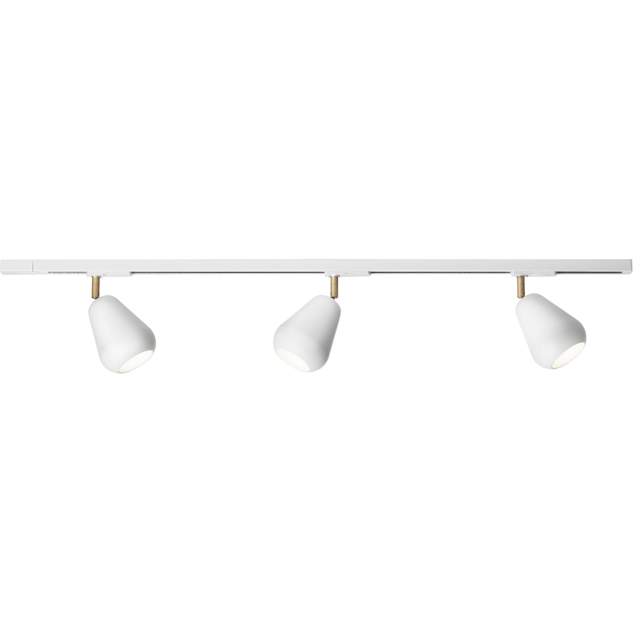 Anoli Spotskinne med Lamper 3 Deler Nordic Gull/ Hvit