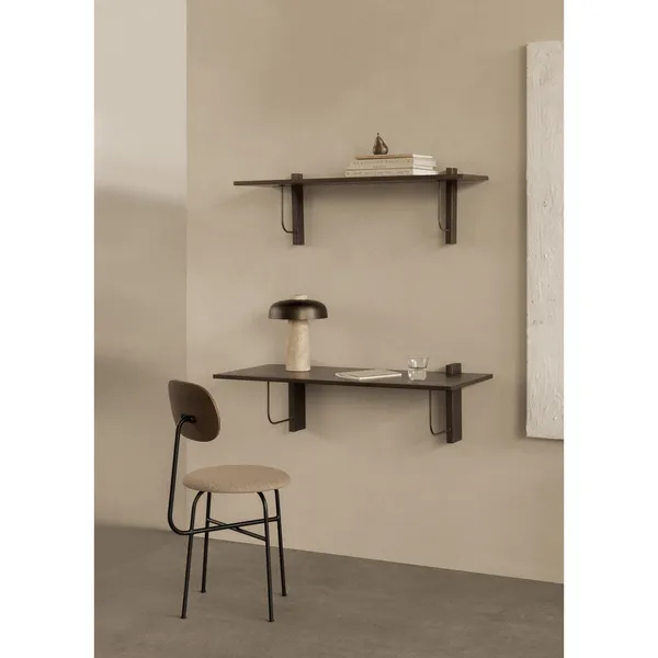 Corbel Shelf Long Dark Stained Oak