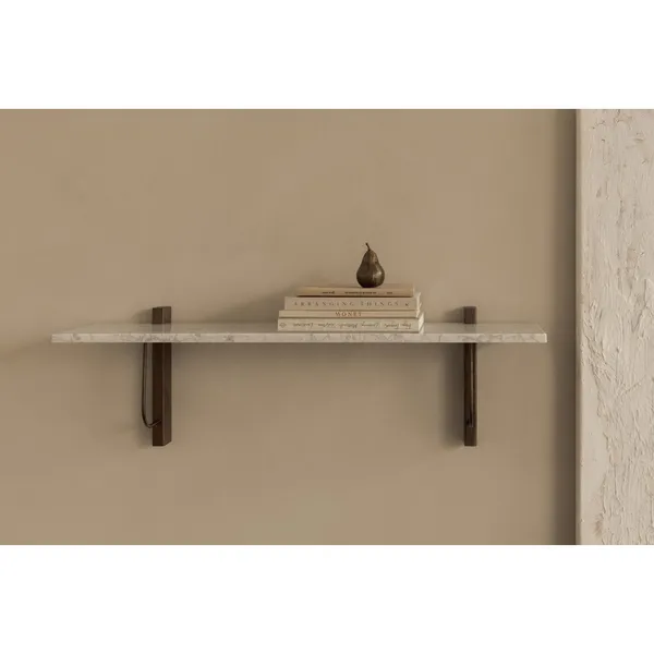 Corbel Shelf Long Dark Stained Oak