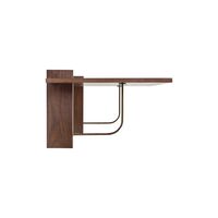 Corbel Wall Desk Dark Stained Oak