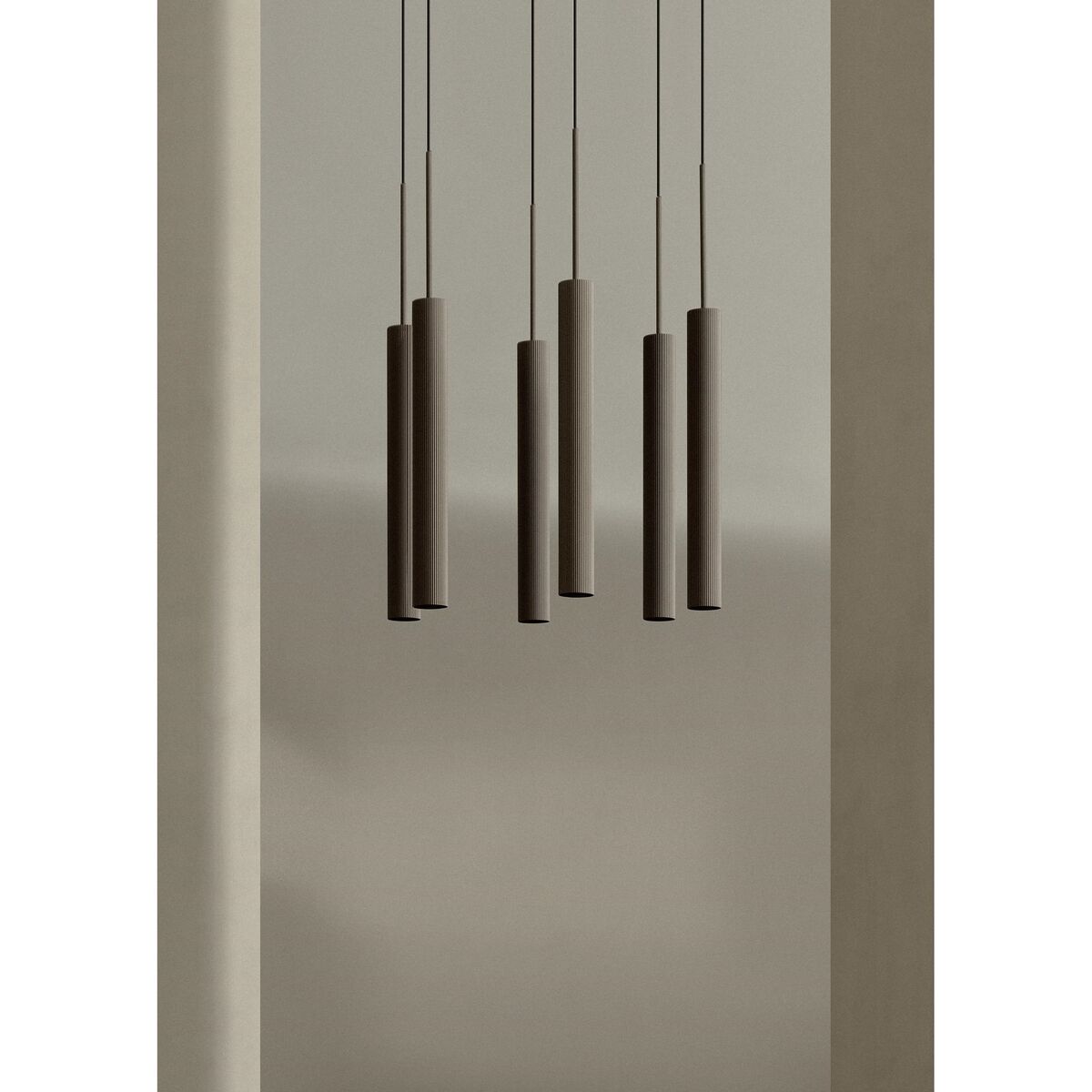 Tubular Pendant H48 Aluminum/ Anodized Bronze