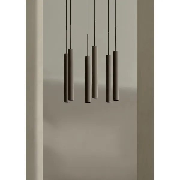 Röhrenleuchter 20 Aluminium/ Eloxierte Bronze