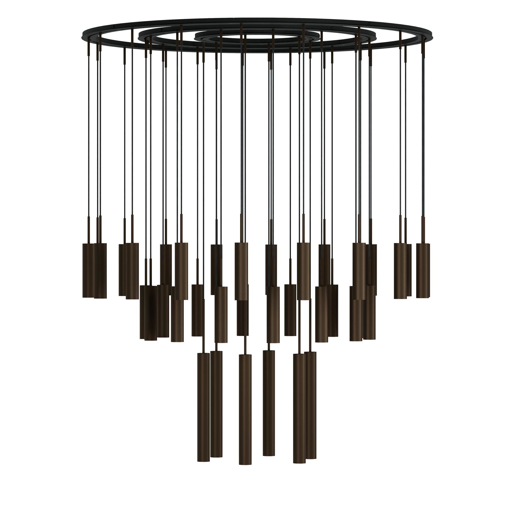 Tubulaire Lysekrone 38 Aluminium/Anodiseret Bronze