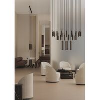 Tubular Chandelier 38 Aluminum/ Anodized Bronze