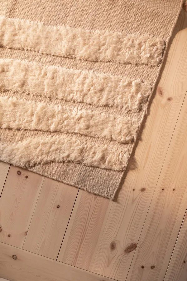 Flow Teppich 250x350 Beige