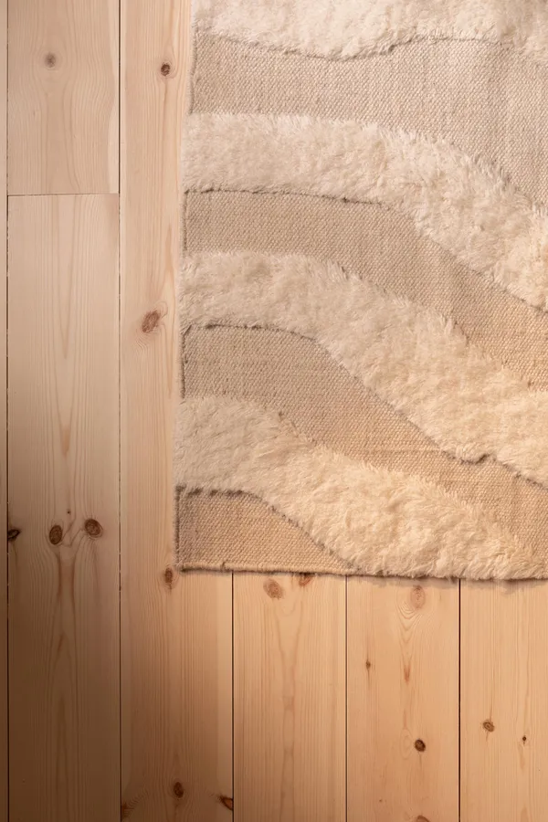 Flow Teppich 250x350 Beige