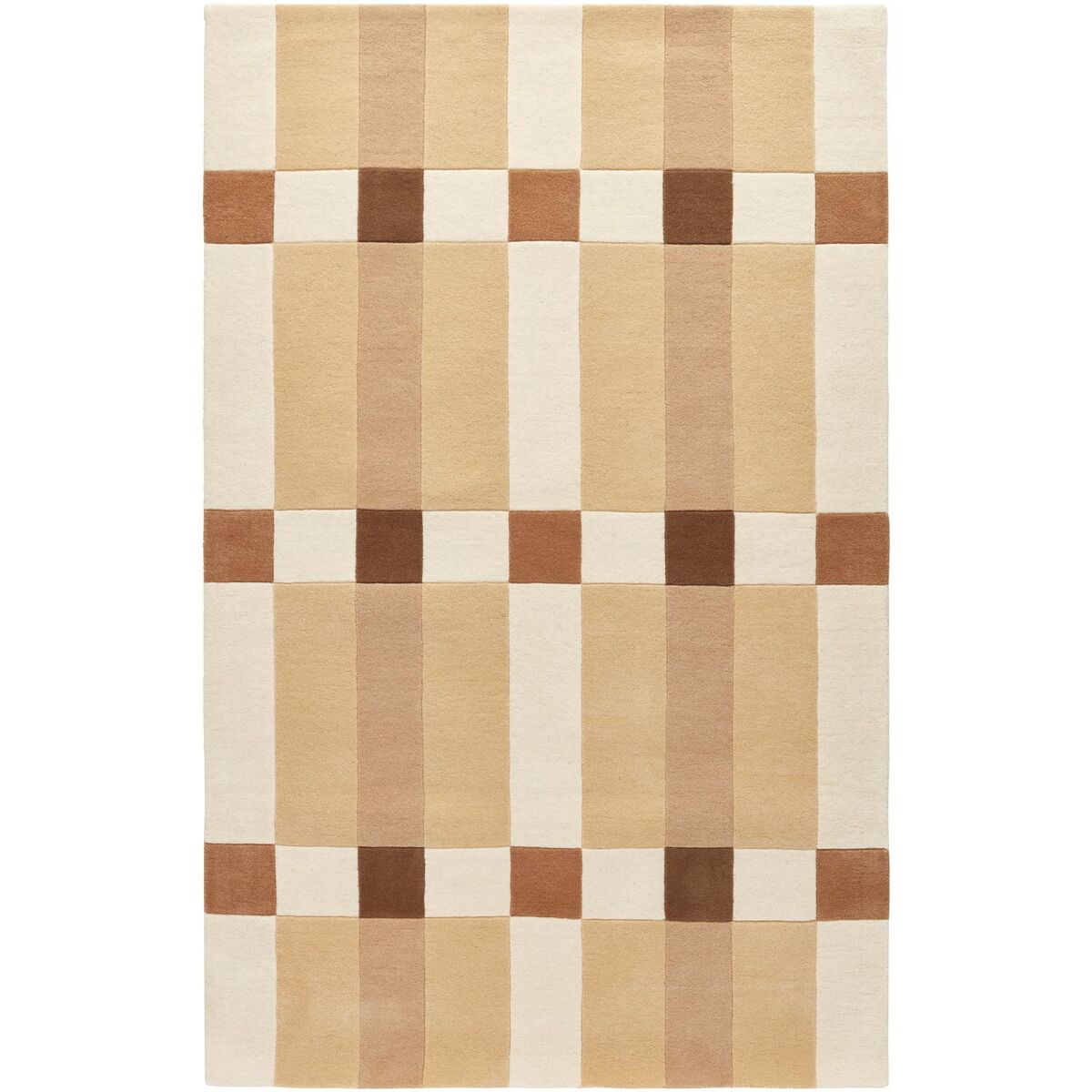 Checks Rug 250x350 Beige