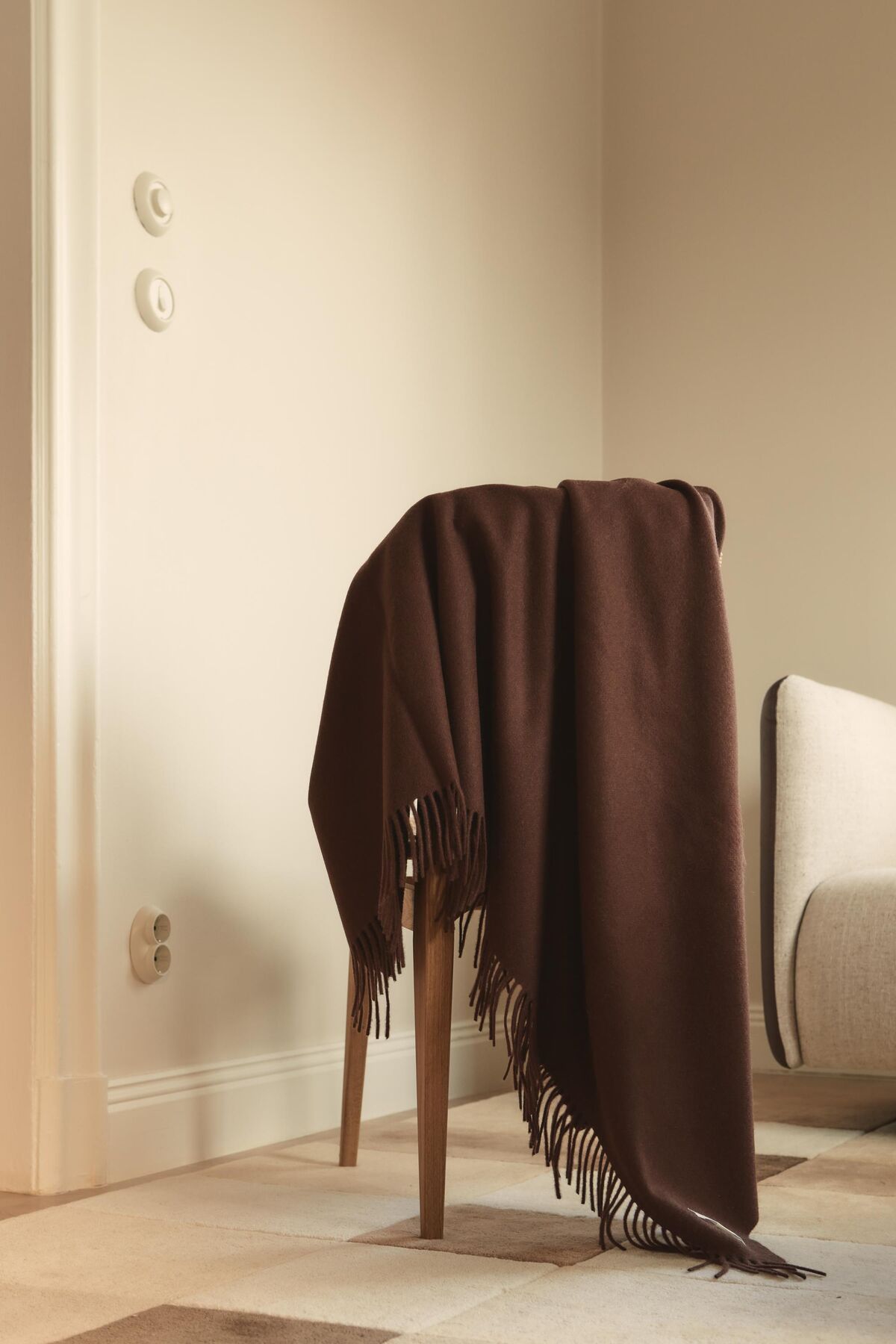 Checks Rug 250x350 Beige