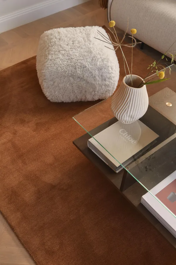 Nordic Plain Rug 250x350 Rust