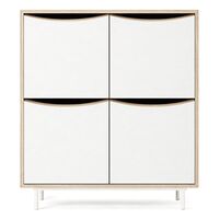 Sand Kast Wit/Eiken