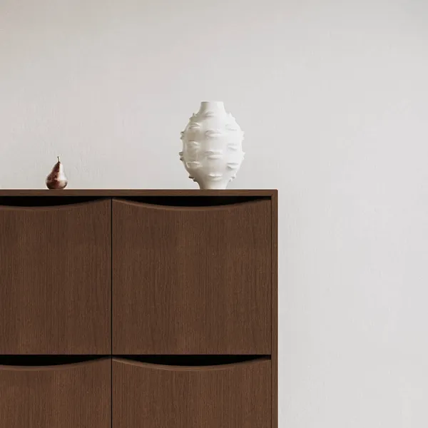 Sand Kast Wit/Eiken