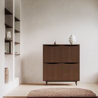 Sand Kast Wit/Eiken