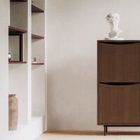 Sand Kast Wit/Eiken
