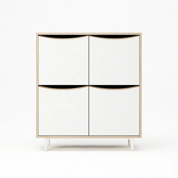 Sand Kast Wit/Eiken