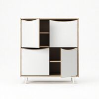 Sand Kast Wit/Eiken