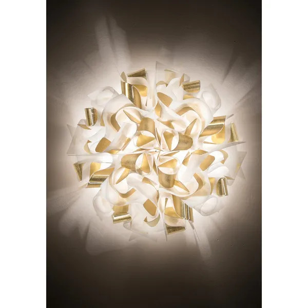 Veli Aurea Wall/ Ceiling Light Medium White/Gold