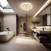 Veli Aurea Wall/ Ceiling Light Medium White/Gold