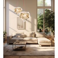 Veli Aurea Suspension Blanc/Or Avec Câble Transparent