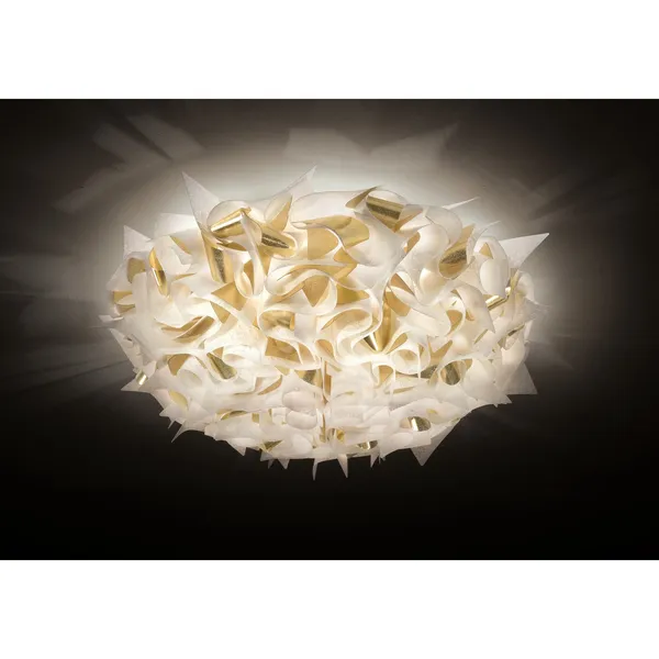 Veli Aurea Wall/ Ceiling Light Large White/Gold