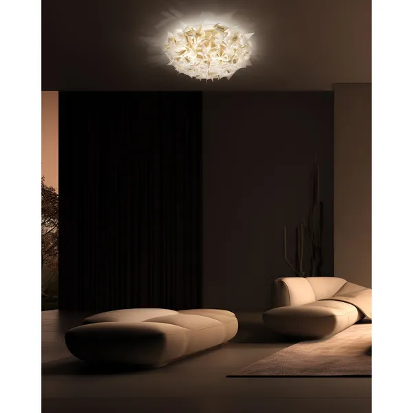Veli Aurea Wall/ Ceiling Light Large White/Gold