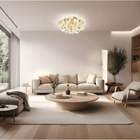 Veli Aurea Wall/ Ceiling Light Large White/Gold